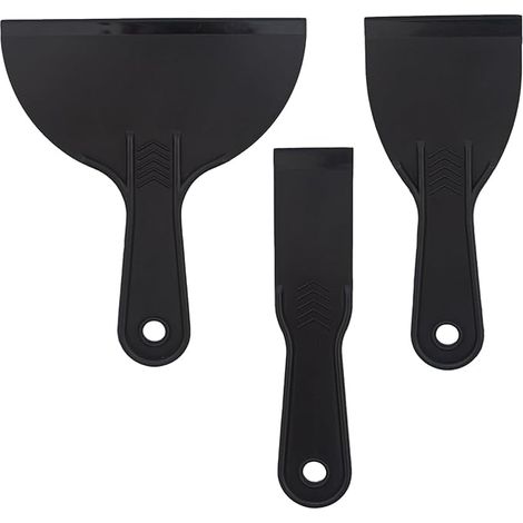 3 Pièces Spatule Plastique,1,5/3/6 Taille Spatule Peinture Grattoir Plastique,Couteau à Mastic de Spatule en Outil de Grattoir de Peinture pour Enlever les étiquettes,Colle,Peinture et Autocollants (1/5)