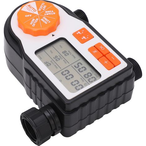 Elektronischer Gartenbewässerungstimer mit LCD-Display und automatischer Bewässerungssteuerung (1/5)