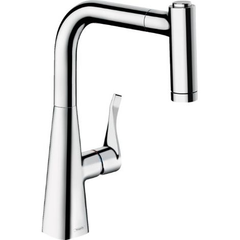 hansgrohe Küchenarmatur 220 Metris M71  ausziehbarer Schlauch mit Brausefunktion  Chrom (1/3)