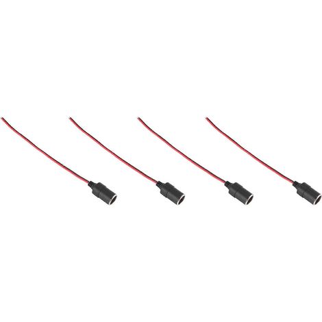 Compatible avec 4 prises allume-cigare femelles pour chargeur de voiture, noir avec câble de 26 cm (1/5)