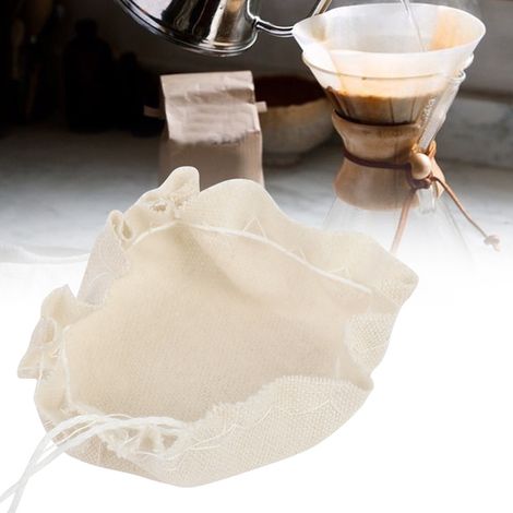 10 Stück lebensmittelechte Nylon-Siphon-Kaffeefilter, runde Stofffilter für Kaffeefilter (1/5)