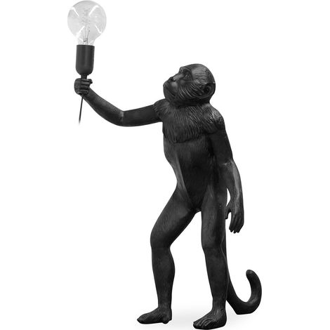 Table Lamp - Monkey Living Room Lamp - Resina Black
