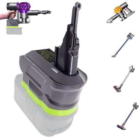 2-in-1 V7/8 Adapter for Ryobi 18V Lithium Battery Convert to Dyson V7/8 Handheld Vacuum Cleaner Battery Compatible with V7/8 Animal V7/8 Absolute V7/8 Motorhead Pro V7/8 (1/5)