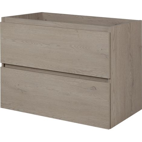 Mobile da bagno 80 cm, colore: Rovere Scuro, 80 x 46 x 60,7 cm, senza piano di lavoro (1/5)