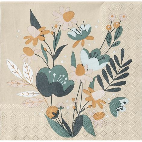 Eglo Servietten Blätter Mahuli bunt 16,5 x 16,5 cm - 20er Pack Servietten (1/3)