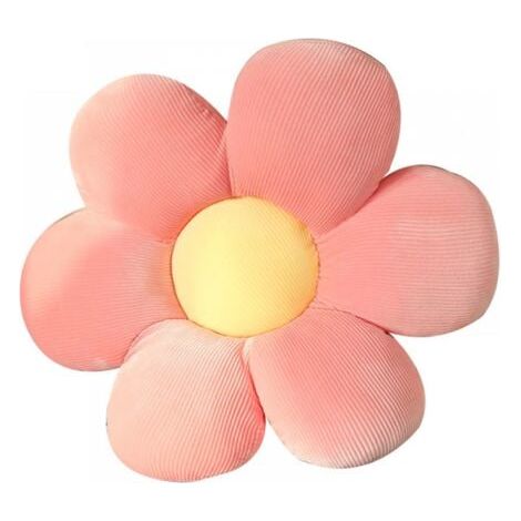 Blumenförmiges Kissen, 39,75 cm großes Rosenblüten-Plüschkissen mit sechs Blütenblättern, Sitzkissen zur Dekoration des Hauses