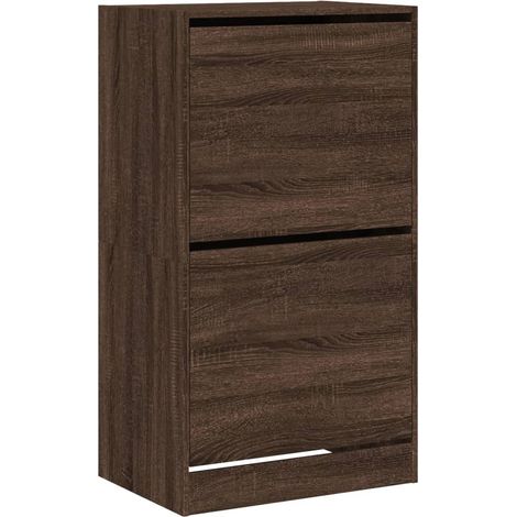 Maison Exclusive - Scarpiera con 2 Cassetti Ribaltabili Rovere Marrone 60x42x108cm