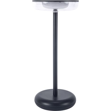Pomer Sobremesa exterior en negro con luz led blanco cálido 3000K (1/5)