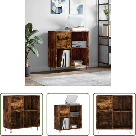vidaXL Holzschrank -  Plattenschrank Räuchereiche 84,5x38x89 cm Holzwerkstoff (1/5)