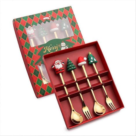 Coffret de Noël, vaisselle (cuillère et fourchette), ensemble de vaisselle B (1/5)