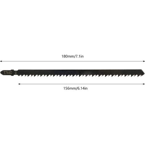 5 Stück T744D Professionelle 180-mm-Stichsägeblätter zum Schneiden von Holz und Metall. Stichsägenzubehör, kompatibel mit Bosch, Metabo etc. (1/4)