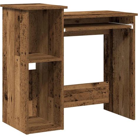 Maison Exclusive - Schreibtisch mit Regal Altholz-Optik 84x40x78c