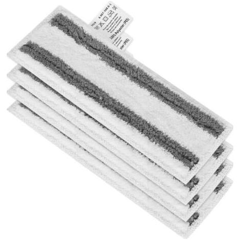 Lingette pour Nettoyeur Vapeur Karcher Easyfix SC2 SC3 SC4 SC5 Chiffons Serpillières Bonnettes en Microfibre pour Karcher Easyfix SC Série (rayure grise 4pcs) (1/4)
