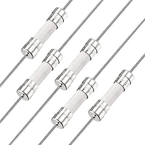 Coup Lent Fusible Temporisation Fil Conducteur Fusibles Céramique 5mm x 20mm 250V T2A 5Pcs (1/5)