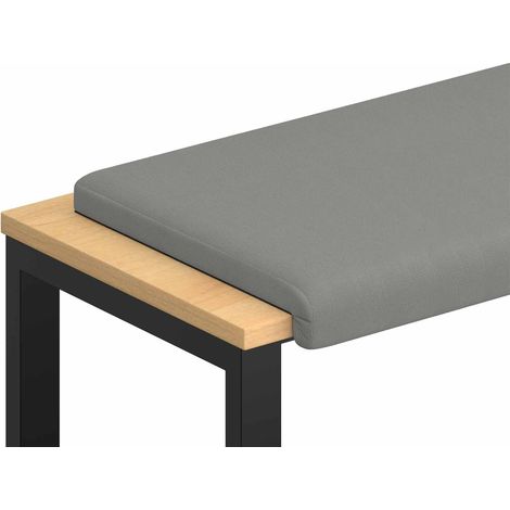 Maison Exclusive - Cuscino per panchina Velvet testurizzato Grigio Scuro (1/5)