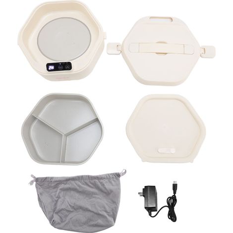 Portapranzo elettrico, scaldavivande, senza fili, portatile, ricaricabile, per uso esterno, Modello 1. (1/5)