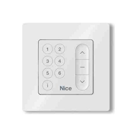 Nice DOMIW6 - Trasmettitore bidirezionale a parete, sei canali, bianco