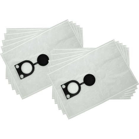 vhbw 10x sacchetto compatibile con Bosch GAS 35, GAS 35 AFC, GAS 35 L, GAS 35 M, GAS 35 SFC+ aspirapolvere - microfibra, 50cm x 33cm Bianco