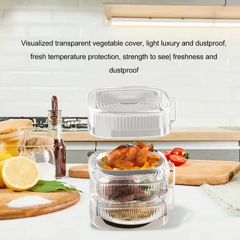 Couvercle alimentaire multicouche pour restes, protection anti-poussière et isolante pour la cuisine, nappe multifonctionnelle, 3 couches (1/4)