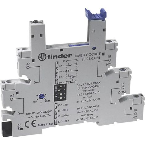 Finder 93.21.0.024 Zoccolo per relè (L x L x A) 75.6 x 6.2 x 87.9 mm 1 pz. (1/2)