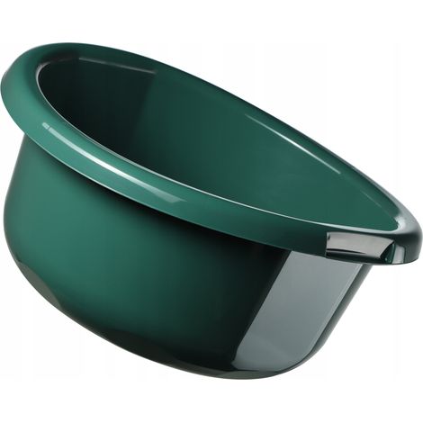 KADAX Kunststoffbecken zum Händewaschen von Kleidung und Geschirr, runde Form mit ergonomischen Grif