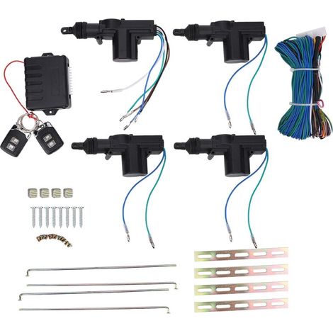 SJLERST Système de Kit de verrouillage Central d'entrée sans clé à distance de porte universelle de voiture avec dispositif antivol léger (1/5)