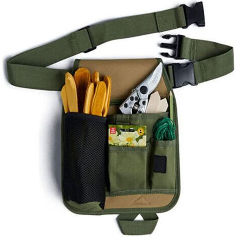 Riñonera unisex práctica para jardinería y floristería, ideal para carpinteros, jardineros, constructores y ebanistas. (1/4)