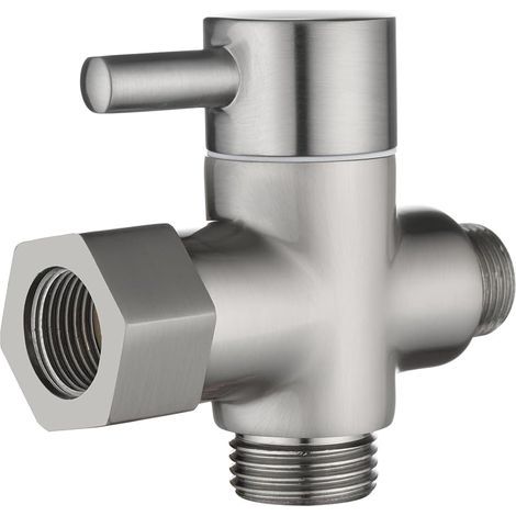 ALLIANDISFOREHILL Déviateur à 3 Voies le Laiton Vanne ,arrêt 3/8u201D-12/17 Adaptateur pour la Ligne eau de Toilette,Nickel,DSF007DNA (1/5)
