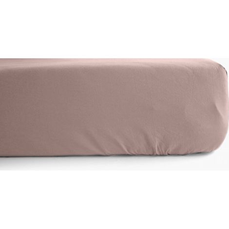 Drap housse en coton lavé - Palace - 140 x 190 cm - Rose - Livraison gratuite