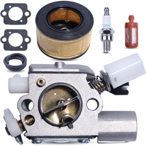 Carburador, filtro de aire, tubo de combustible, bujía para motosierra Stihl MS231, MS251, MS231C, MS251C, MS241, MS241C. Reemplaza las piezas 1143 120 0611, 1143 120 0617, C1Q-S296 y C1Q-S233.