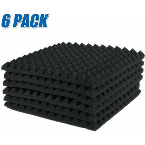 6pcs 30 30 2.5cm Acoustic Foam Panels Soundproofing Absorption Foam Sponge Studio KTV Soundproof Foam Corner Tiles (1/3)