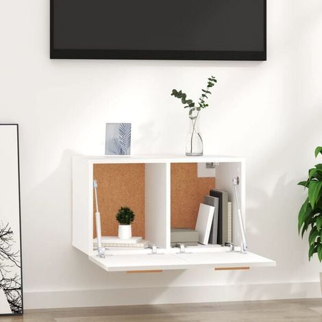 Étagère Murale de Rangement 60x36,5x35 cm, Meuble Mural Blanc en Bois d'Ingénierie pour Salon, Cuisine, Salle de Bain (1/5)