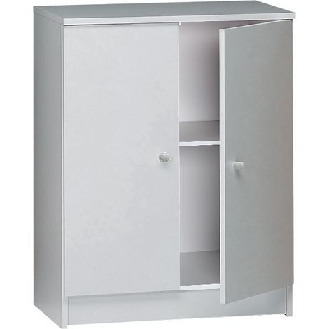 Mobile 2 Ante 62x80x34 cm Bianco Lisco (1/2)