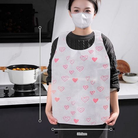 Tablier Jetable - Non Tissé Respirant Épais Anti-Huile - Pour Fondue - Cuisine - Barbecue - Adulte - Par 10