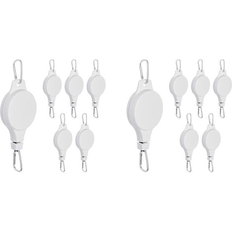Lot de 12 plante poulie rétractable crochet Reach plante poulie réglable Height roue pour suspendu plantes intérieur (1/5)