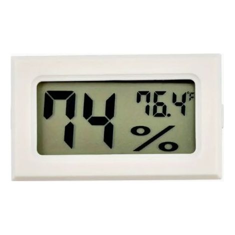 Mini thermomètre et hygromètre numérique précis blanc pour la surveillance de la température et de l'humidité intérieures - Affichage Fahrenheit (℉) (1/5)