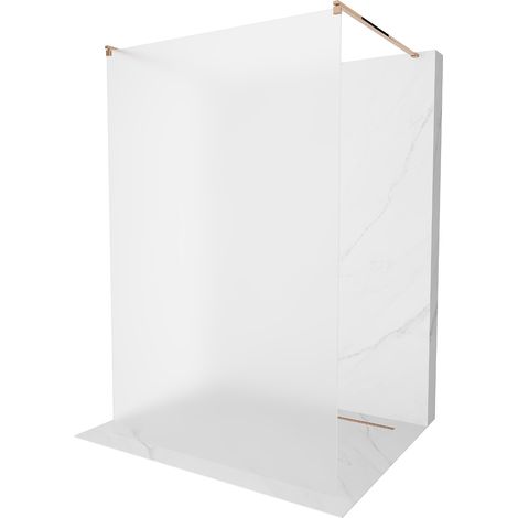 Mexen Kioto freistehende Duschwand 120 x 200 cm, Frost 8 mm, Rosa Gold - 800-120-002-60-30