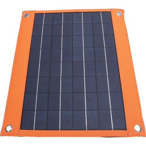 Panneau Photovoltaïque 20W Sorties USB A USB C avec Support Inclinable Allume-Cigare Pinces Batterie pour Extérieur Camping Domestique (1/5)