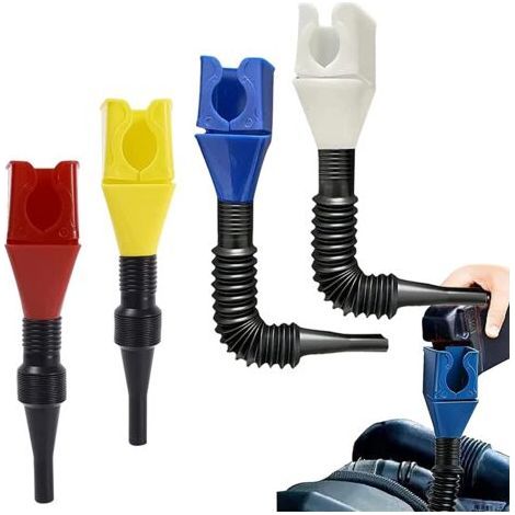 Outil De Drainage Flexible Entonnoir à Clapet,Entonnoir Universel Avec Fermoir En Plastique,Entonnoirs Multifonctions En Plastique,Entonnoir Huile Moteur Voiture Moto Automobile (4)