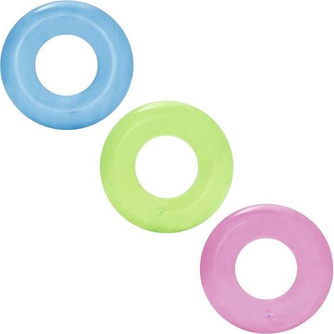 Bouée De Sauvetage Gonflable Transparente Et Colorée Pour Enfants Anneau ø51cm 016136