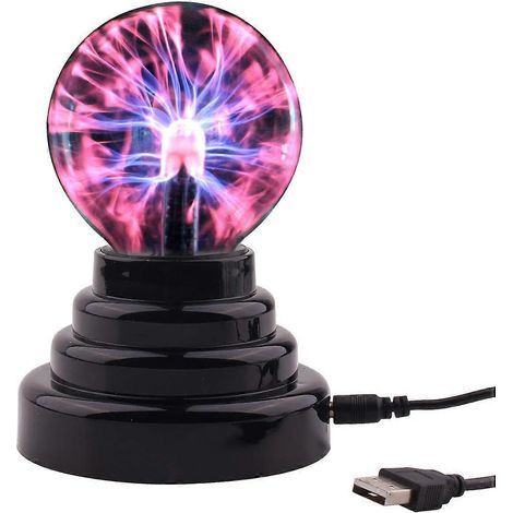 Boule magique ionique, lampe boule plasma lumineuse, globe sphérique nébuleuse tactile, jouet original, alimentation USB ou piles, cadeau de fête, lampe de bureau pour chambre ou bureau (1/5)