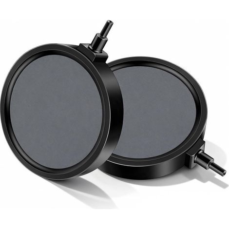 Set of 2 Aquarium Air Stones, 10 cm Bubbler Aquarium Diffuser Air Aquarium Disc Oxygen Diffuser for Aquariums Hydroponics (1/5)