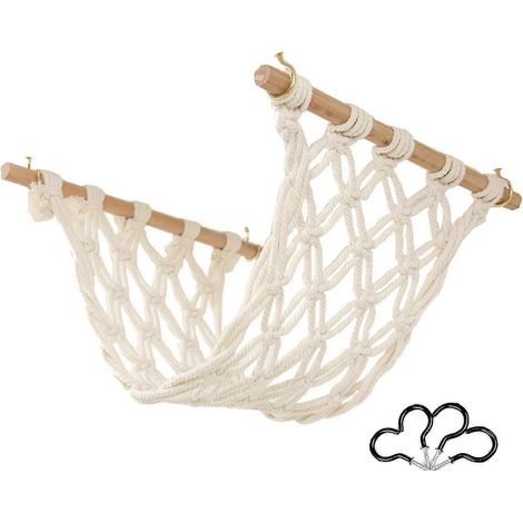 Hamac de fruits en macramé sous armoire - Remplacement du bol de fruits - Accueil Organisation Porte-fruits Net-la (1/5)