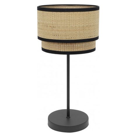 Sobremesa Alto Roque 1xe27 Natural/negro 60x30x30 Cm