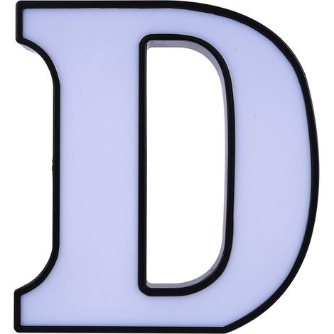 Lampe de nuit LED en plastique avec 26 lettres de l'alphabet anglais, décoration lumineuse pour anniversaire, déclaration d'amour, lumière blanche (1/3)