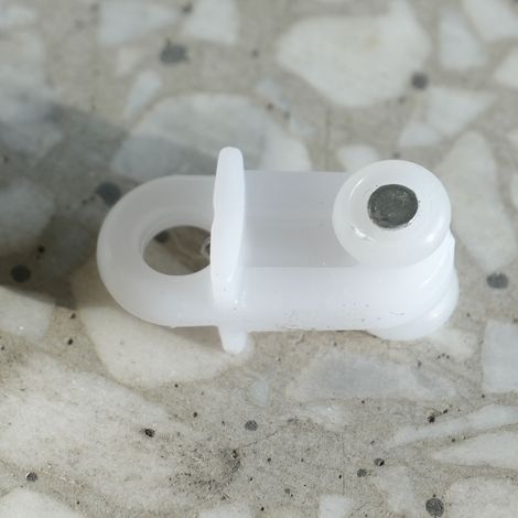 Altmodische Gardinenschienenrollen, kleine Rollen, Laufrollen, Haken, Räder, Zubehör, Führungsschienen, Kugellagerrollen (30 Stück) (1/5)