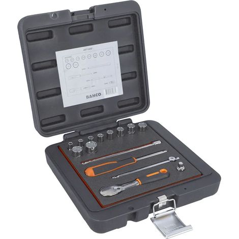 Clés et douilles bahco 1/4" socket set acier haute performance