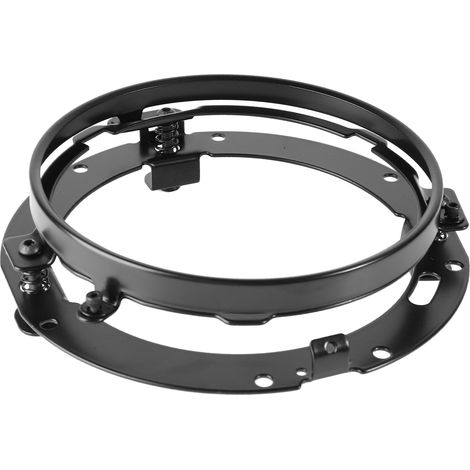 支持7 pouces Bague Fixation Phare Moto Aluminium Rond Ressort Amortisseur Support Montage Lampe (1/5)