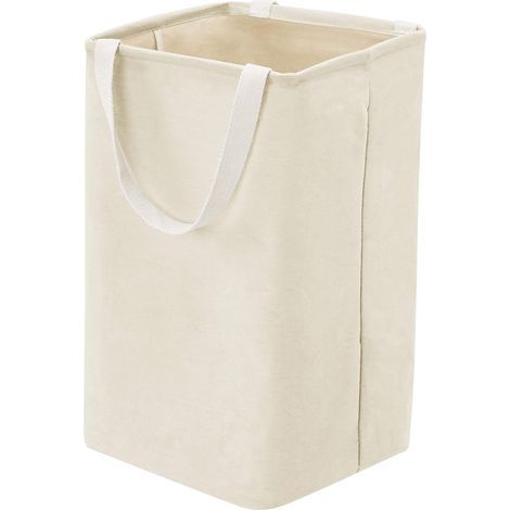 Tall storage basket in natural white Cube fabric (1/4)