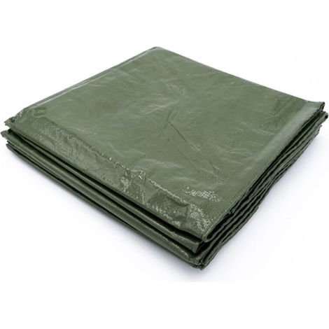 Bâche de protection 100g avec oeillets - Vert 4m x 3m Vert